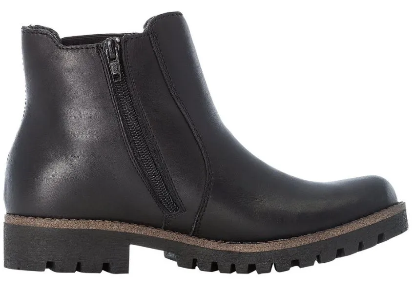 Cristallino Black Leather Chelsea Boot