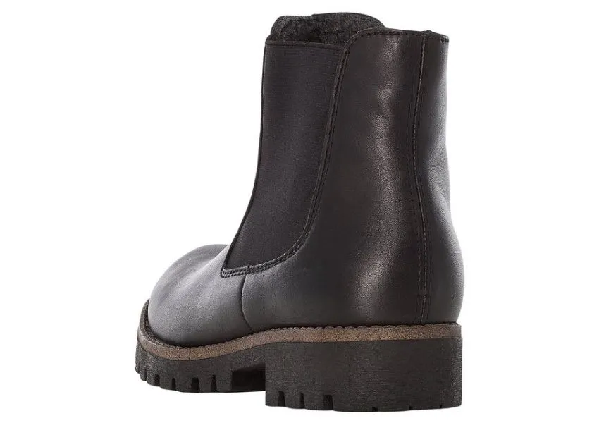 Cristallino Black Leather Chelsea Boot