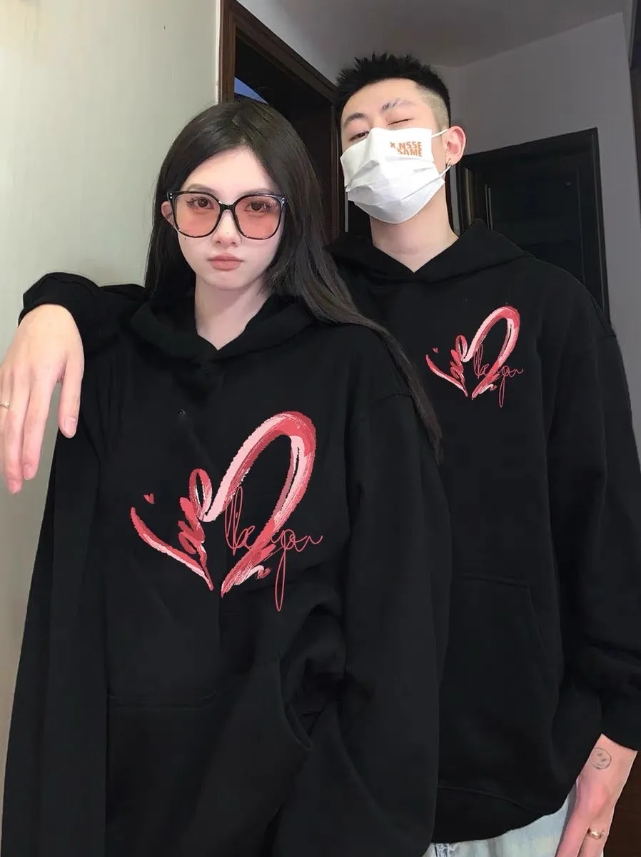 Different couple sweatshirt autumn 2023 new high-end super hot hooded autumn trendy versatile jacket for men and women