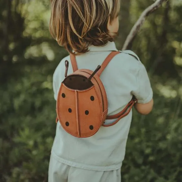 Donsje Amsterdam Mur Lady Bird Nubuck Backpack, Walnut