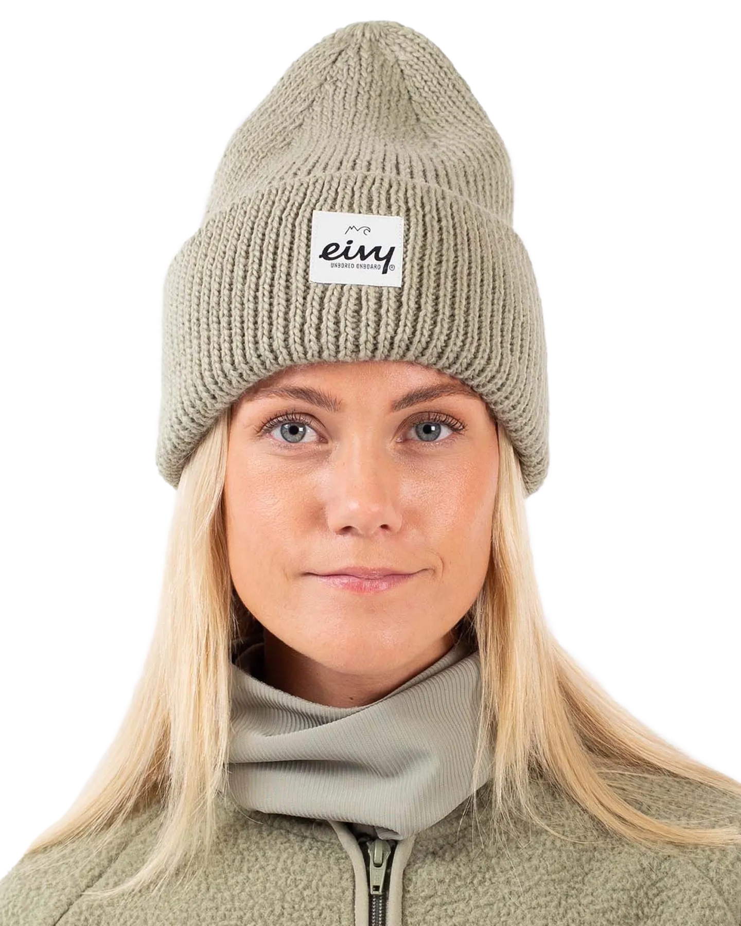 Eivy Easter Rib Wool Women's Beanie - Faded Cloud | Shop Headwear at Trojan Wake Ski Snow & Snow Skiers Warehouse