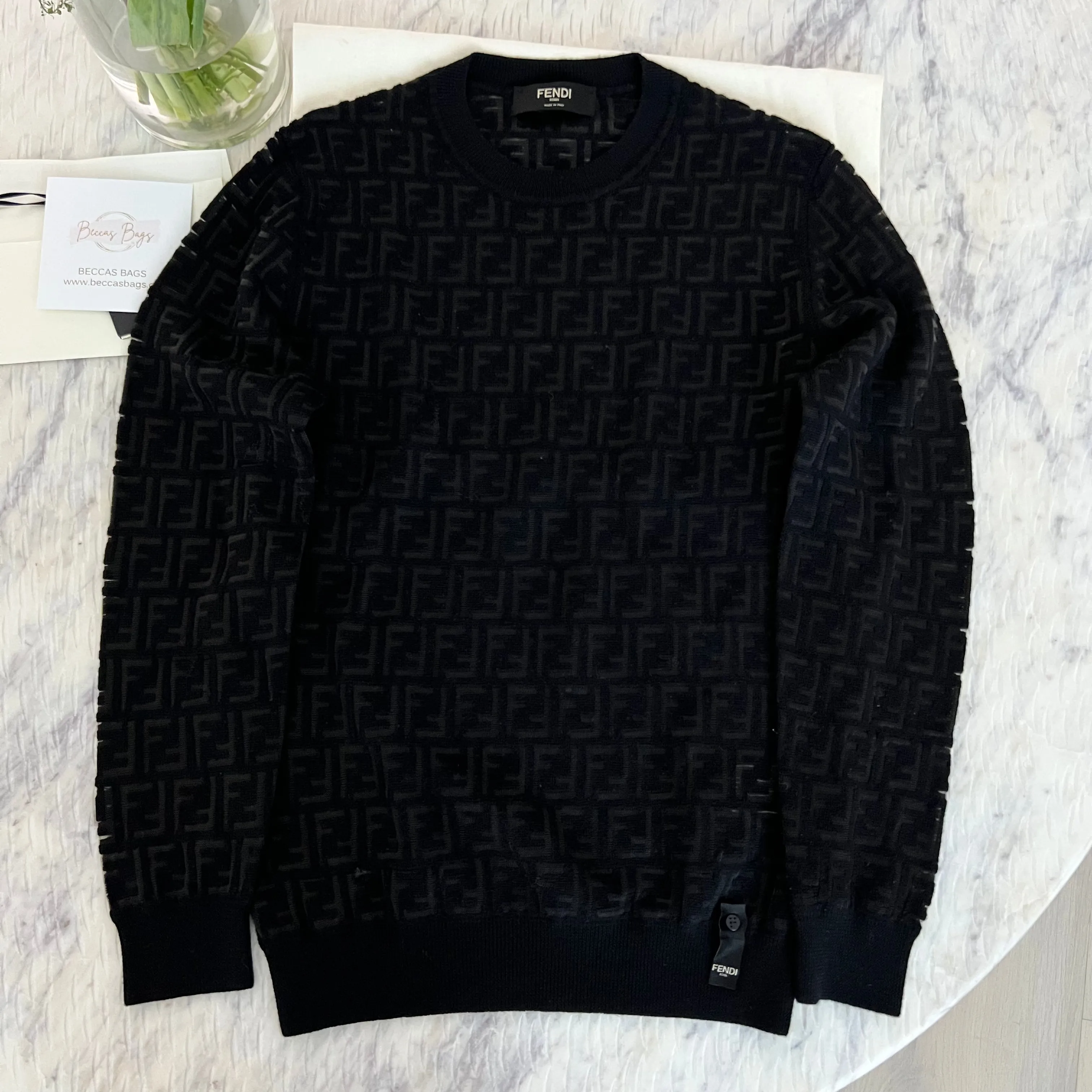 Fendi FF Black Jumper Pullover