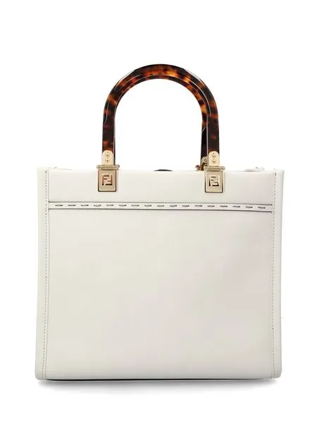 FENDI Stunning Sunshine Small Tote Handbag for Women in White