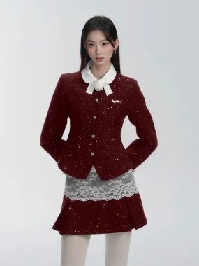 Fragileheart Fragile Store·Yan Zi Dreamland Qianjin Feng Xiaoxiang Suit Christmas Wear Broken Diamond Jacket