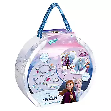 Frozen 2 in 1 Creativity Suitcase A Diamond Painting & Charm Bracelet Twin Pack by Disney | Look Again