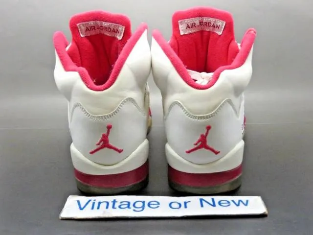 Girls Nike Air Jordan V 5 Scarlet Red Retro GS 2011 sz 6Y