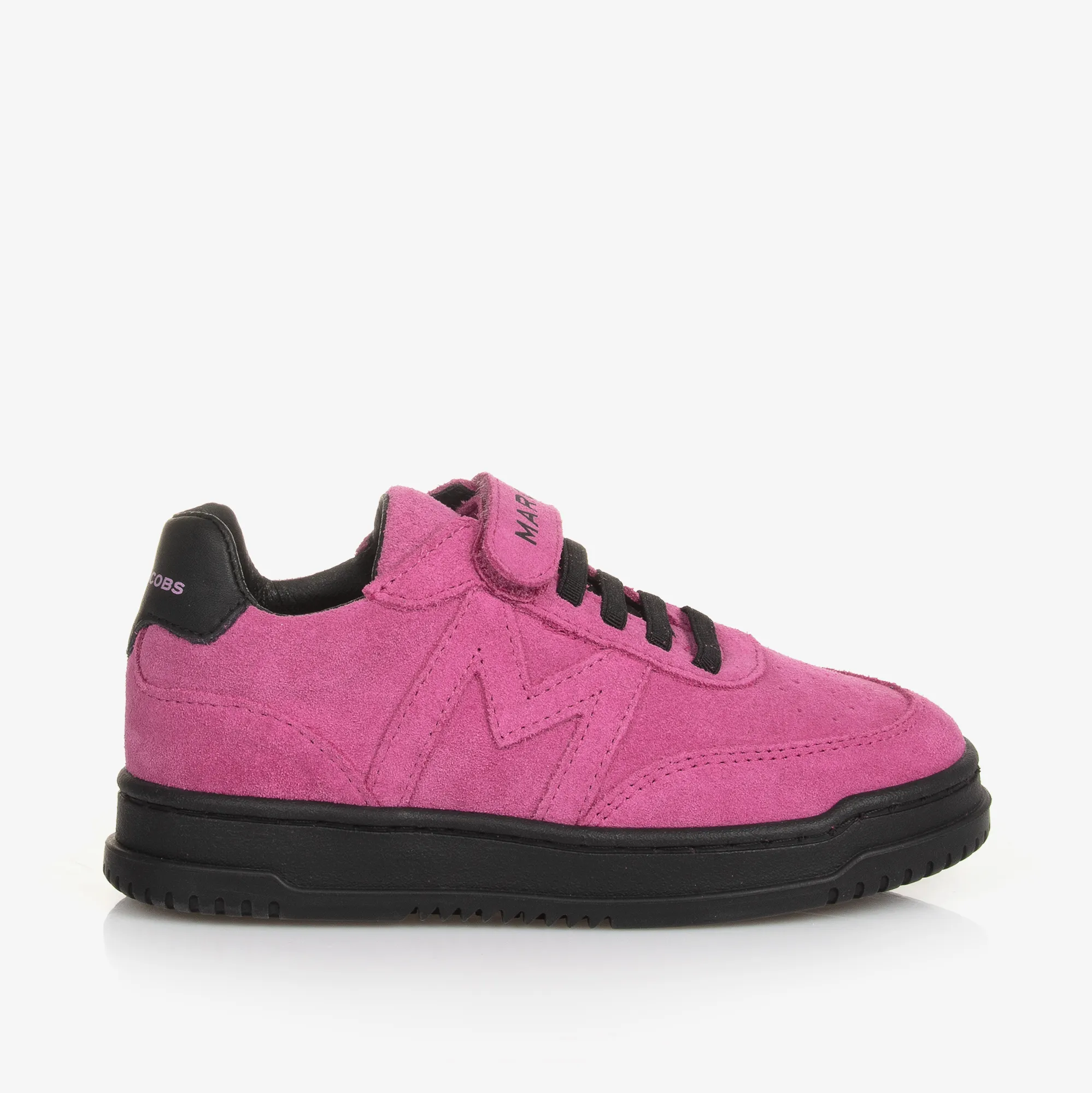 Girls Pink Suede Leather Trainers