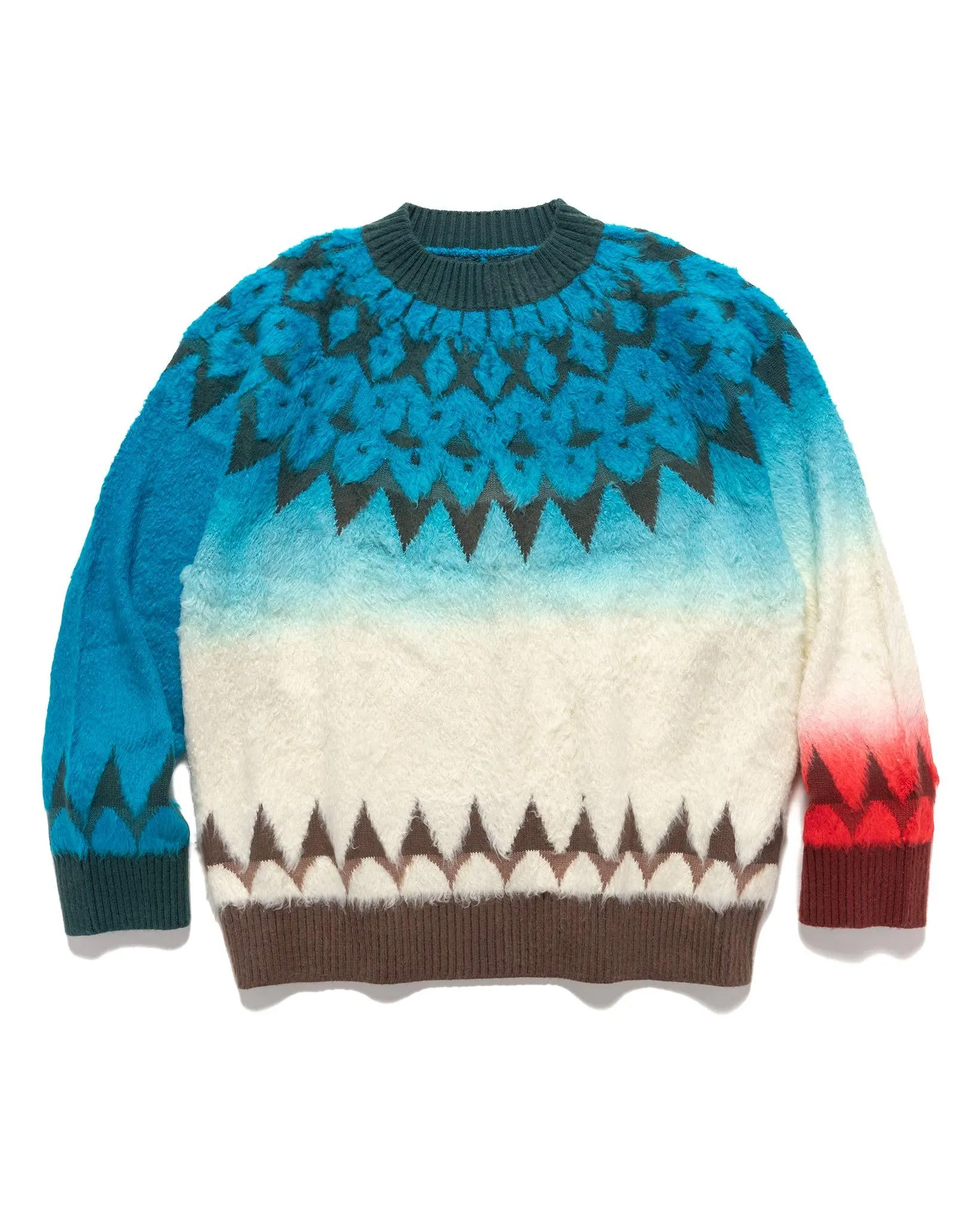 Jacquard Knit Pullover Blue