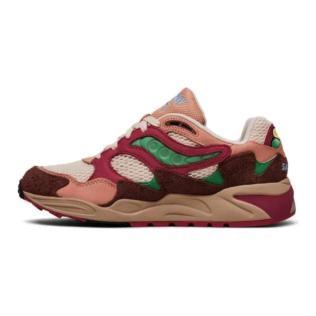 Jae tips x saucony grid shadow 2 (what's the occasion? wear to the party/ brown) men us 8-13 s70826-