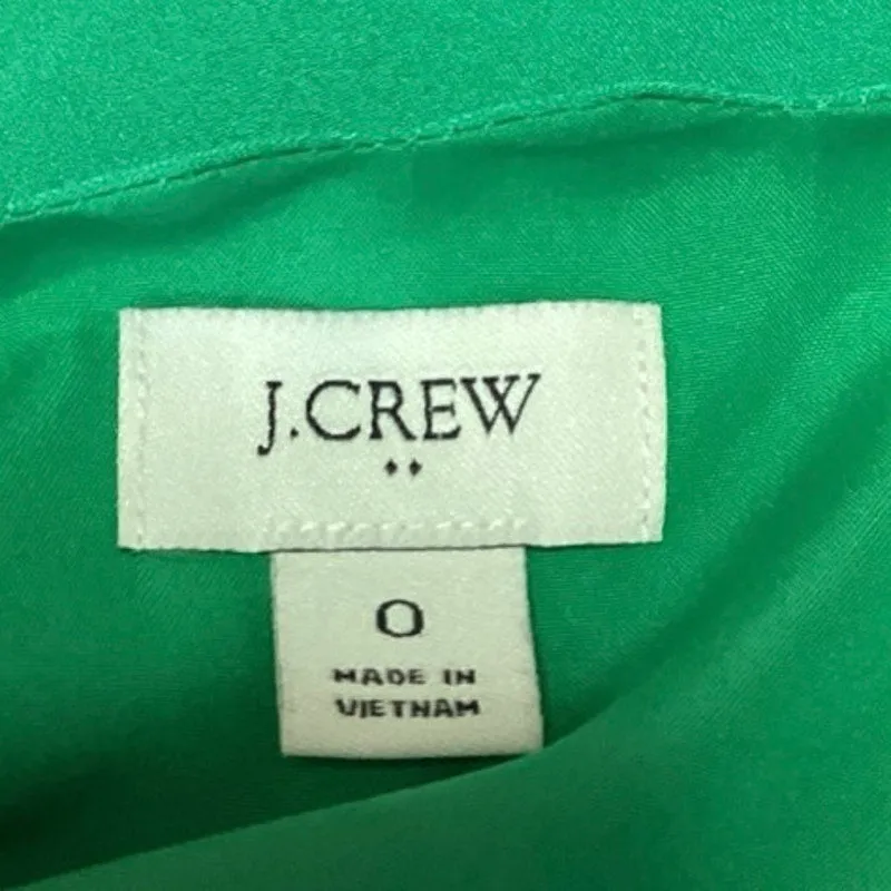 J.Crew Green V Neck Scalloped Pullover Cozy Sleeveless Camisole Tank Top Size 0