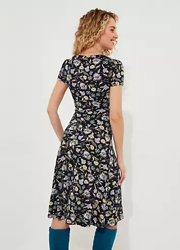 Joe Browns Floral Wrap Front Knee-Length Jersey Dress | Grattan