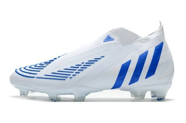 Kids adidas Predator Edge + FG White _ Hi-Res Blue