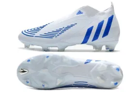 Kids adidas Predator Edge + FG White _ Hi-Res Blue