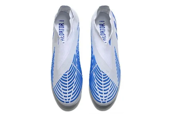 Kids adidas Predator Edge + FG White _ Hi-Res Blue