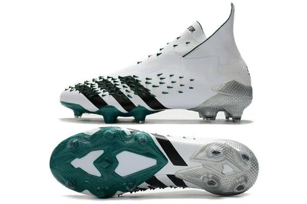 Kids Adidas Predator Freak + FG (Crystal White Core Black Sub Green)