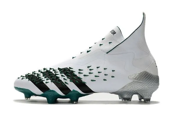 Kids Adidas Predator Freak + FG (Crystal White Core Black Sub Green)