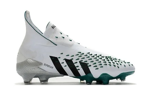 Kids Adidas Predator Freak + FG (Crystal White Core Black Sub Green)