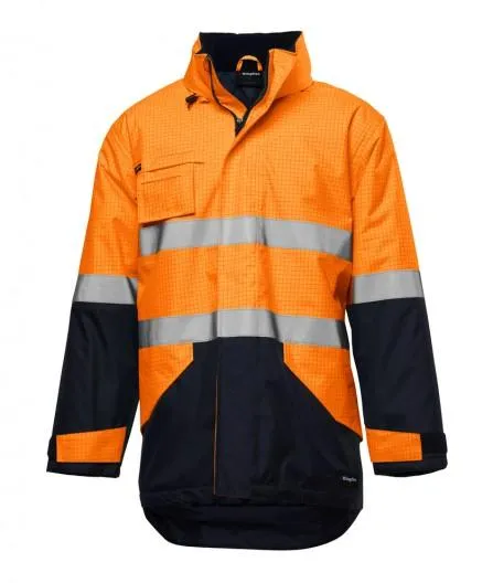 King Gee Hi-Vis Anti Static Waterproof Reflective Work Jacket (K55035)-