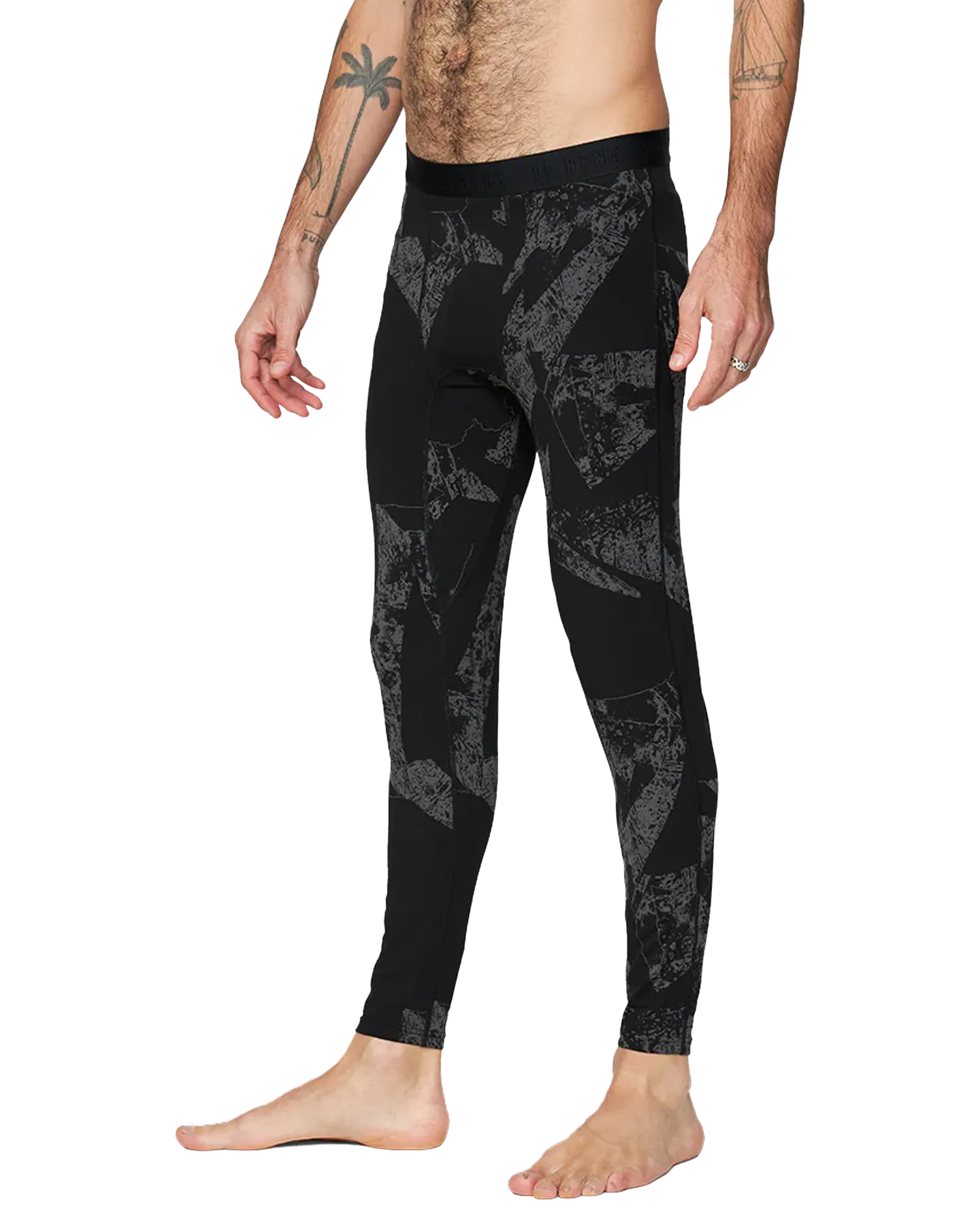 Le Bent Men's Fractal Lightweight Bottom - Black | Shop Long Johns at Trojan Wake Ski Snow & Snow Skiers Warehouse