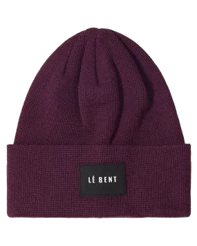 Le Bent The Staple Mid Profile Beanie - Aubergine | Shop Headwear at Trojan Wake Ski Snow & Snow Skiers Warehouse