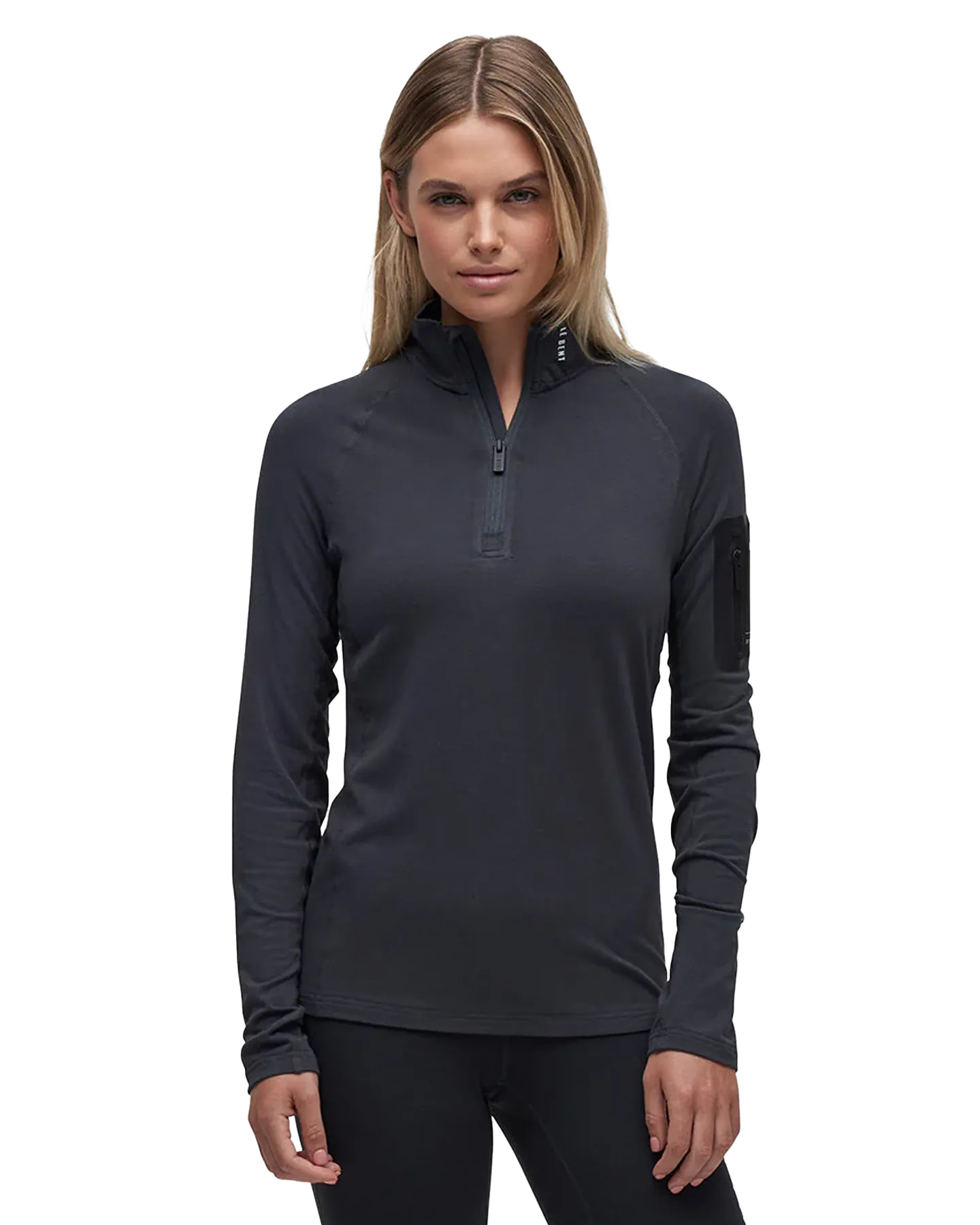 Le Bent Women's Core Midweight 1/4 Zip - Dark Cloud | Shop Long Johns at Trojan Wake Ski Snow & Snow Skiers Warehouse