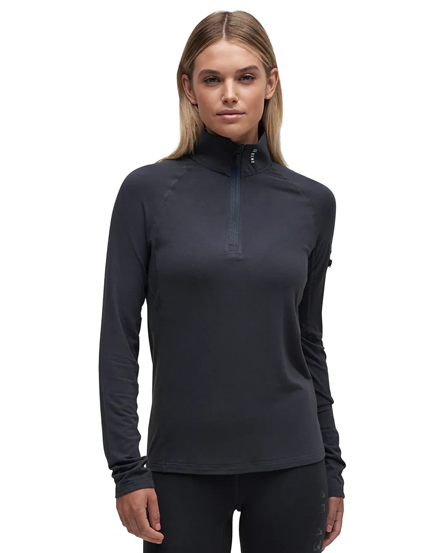 Le Bent Women's Core Midweight 1/4 Zip - Dark Cloud | Shop Long Johns at Trojan Wake Ski Snow & Snow Skiers Warehouse