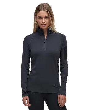 Le Bent Women's Core Midweight 1/4 Zip - Dark Cloud | Shop Long Johns at Trojan Wake Ski Snow & Snow Skiers Warehouse