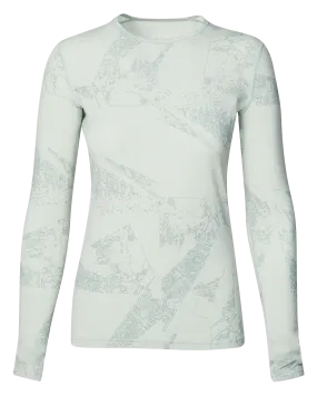 Le Bent Women's Fractal Lightweight Crew - Sea Foam | Shop Long Johns at Trojan Wake Ski Snow & Snow Skiers Warehouse