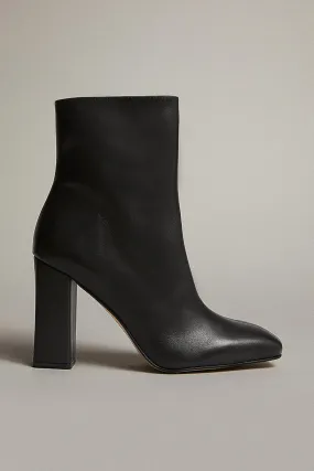 Leather Heeled Ankle Boot | Karen Millen