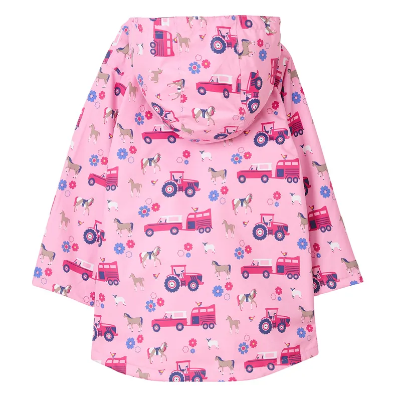 Lighthouse Olivia Junior Girls Waterproof Jacket - Blush Pink Farm Print