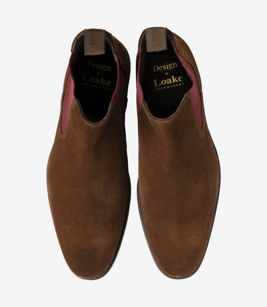 LOAKE - Wareing Premium Chelsea boot - Brown Suede