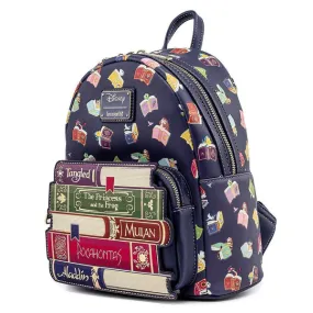 Loungefly x Disney Princess Books All Over Print Mini Backpack