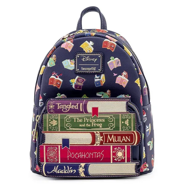 Loungefly x Disney Princess Books All Over Print Mini Backpack