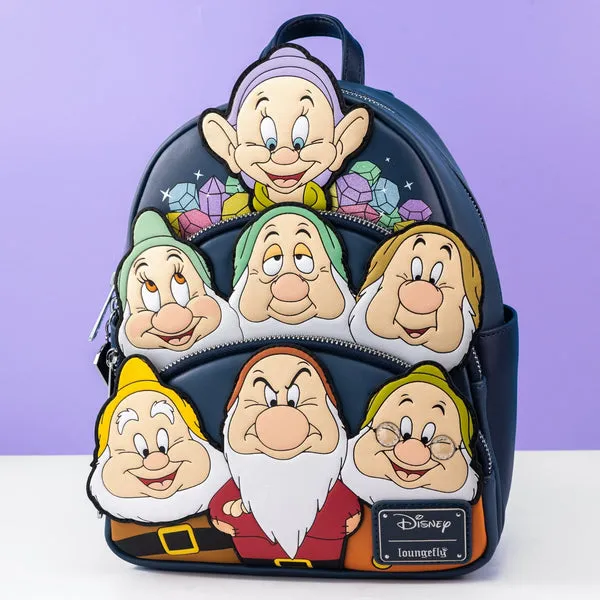 Loungefly x Disney Snow White and the Seven Dwarfs Triple Pocket Mini Backpack