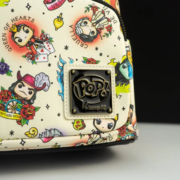 Loungefly x Disney Villains Pop Tattoo All Over Print Mini Backpack