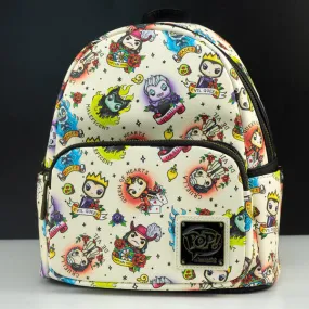 Loungefly x Disney Villains Pop Tattoo All Over Print Mini Backpack