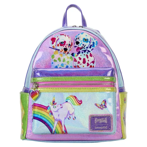 Loungefly x Lisa Frank Glitter Colour Block Mini Backpack