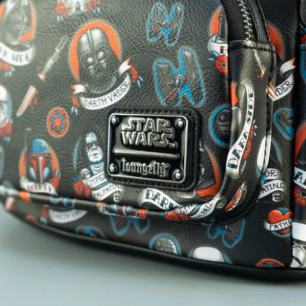 Loungefly x Star Wars Dark Side Tattoo Mini Backpack