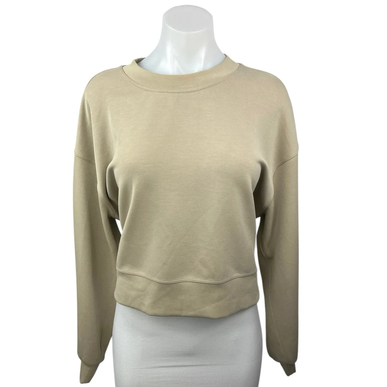 Lululemon Women's Brown Tan Crew Neck Long Sleeve Pullover Sweatshirt Top Size 6