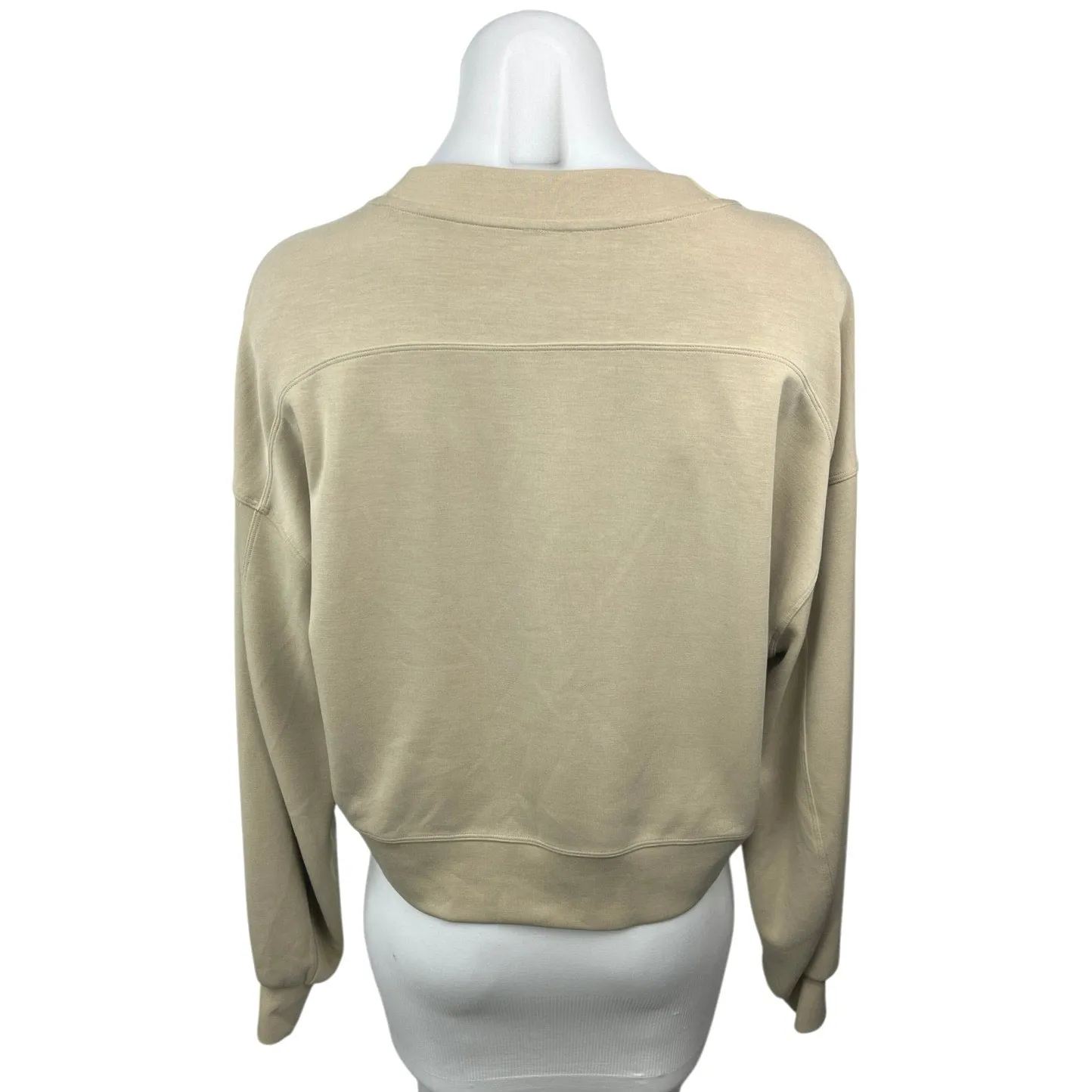 Lululemon Women's Brown Tan Crew Neck Long Sleeve Pullover Sweatshirt Top Size 6