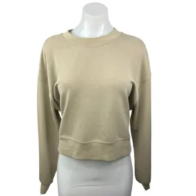 Lululemon Women's Brown Tan Crew Neck Long Sleeve Pullover Sweatshirt Top Size 6