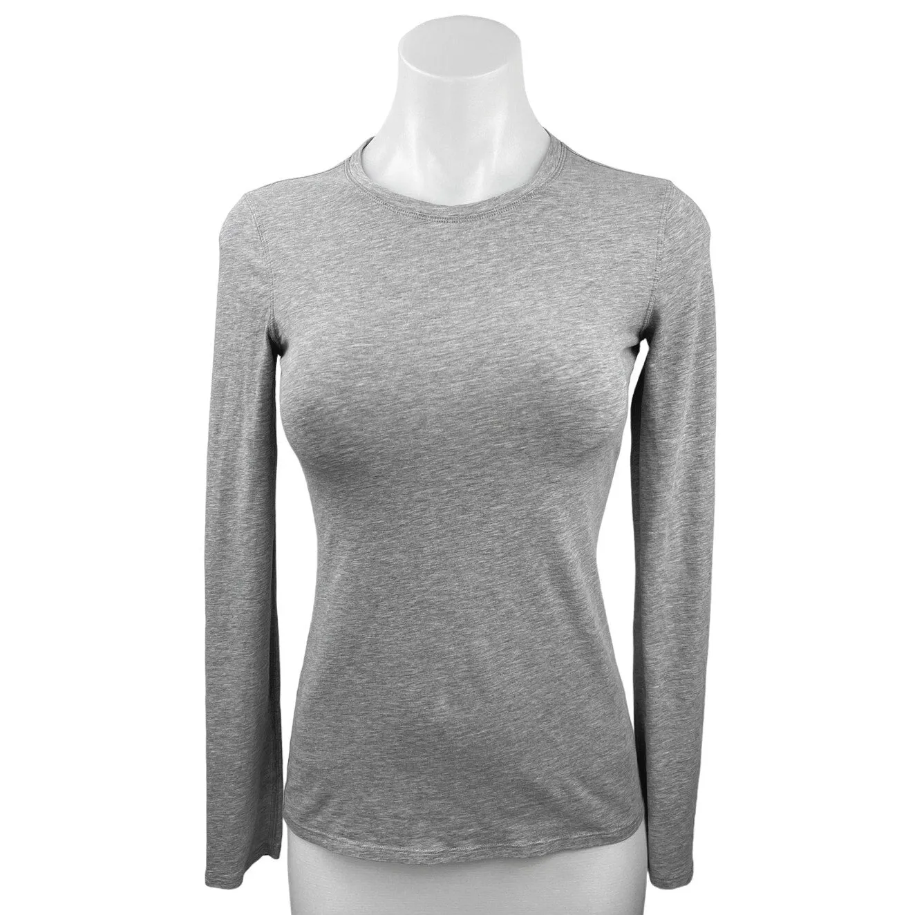 Lululemon Women's Gray Long Sleeve Crew Neck Pullover Athletic T-Shirt Top Sz S