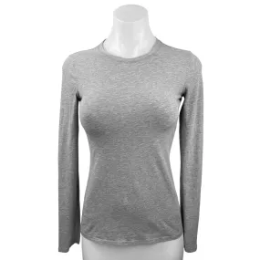 Lululemon Women's Gray Long Sleeve Crew Neck Pullover Athletic T-Shirt Top Sz S