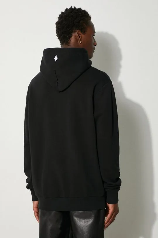 Marcelo Burlon cotton sweatshirt Que Onda Regular Hoodie men's black color hooded CMBB007F24FLE0061001