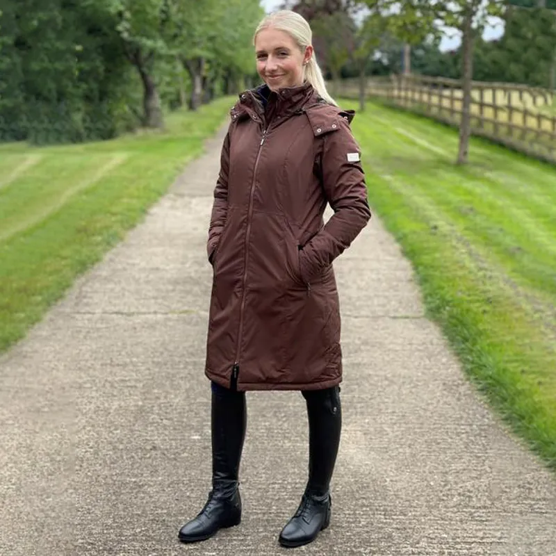 Mark Todd Waterproof Performance Ladies Long Jacket - Autumn Brown