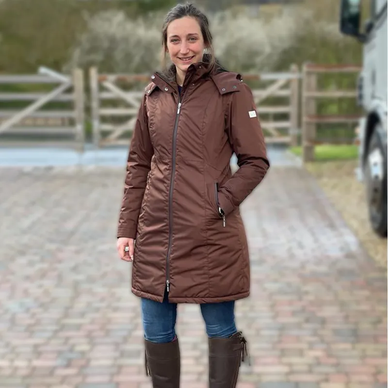 Mark Todd Waterproof Performance Ladies Long Jacket - Autumn Brown