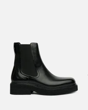 Marni Shiny Leather Chelsea Boot in Black