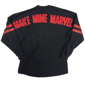 Marvel Spirit Jersey Unisex Black Make Mine Graphic Pullover Sweatshirt Top Sz S