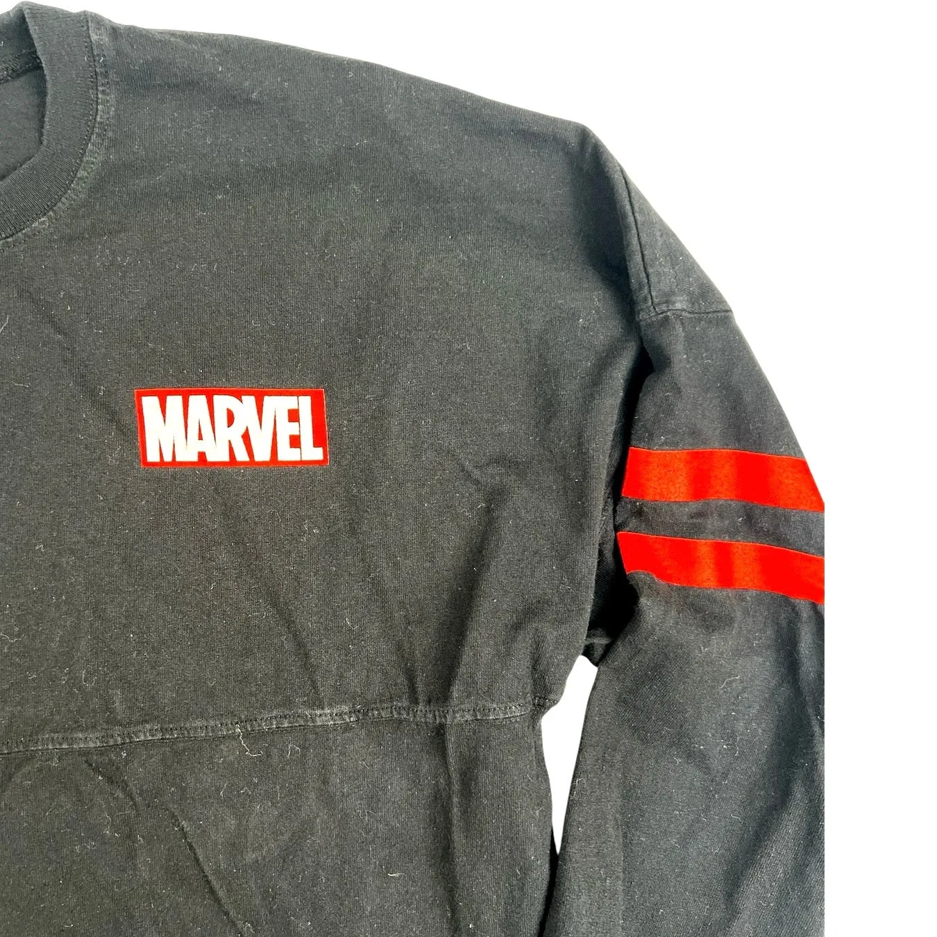 Marvel Spirit Jersey Unisex Black Make Mine Graphic Pullover Sweatshirt Top Sz S