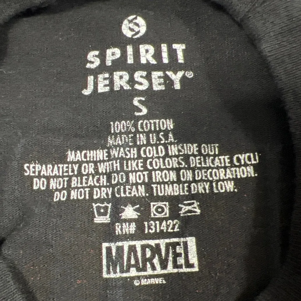 Marvel Spirit Jersey Unisex Black Make Mine Graphic Pullover Sweatshirt Top Sz S